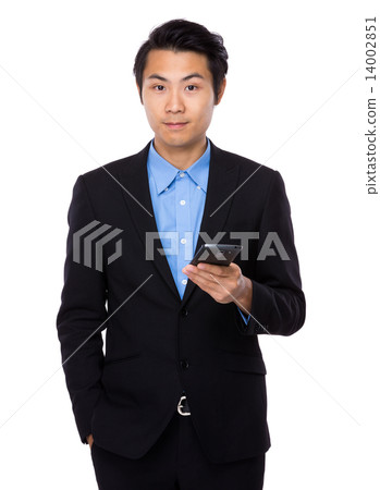 Businessman hold with phone Businessman hold with phone 14002851