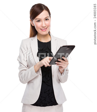 Business woman with tablet 14003165