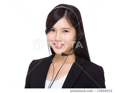 Asian call center operator 14004018