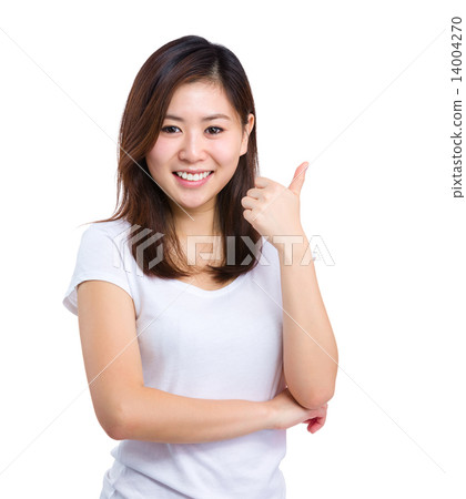 Woman with thumb up 14004270