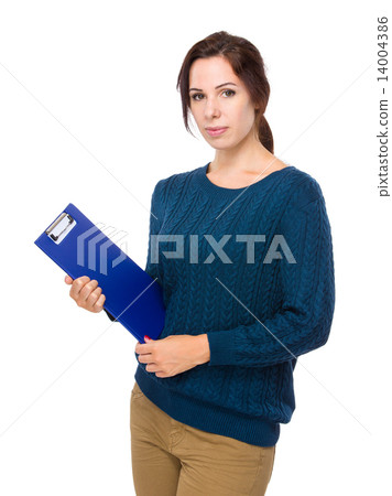 Woman with folder Woman with folder 14004386