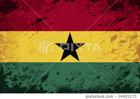 Ghanaian flag. Grunge background. Vector illustration 14005273