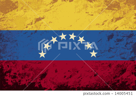 Venezuelan flag. Grunge background. Vector illustration 14005451