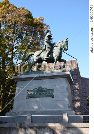 高知城堡Kazutaka Yamanouchi雕像 14005745