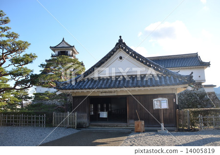 图库照片: 原始历史日本城堡 山内一丰 城堡内部