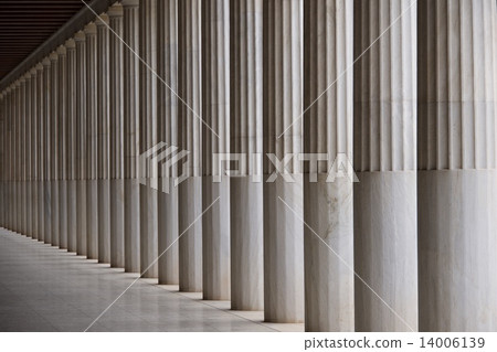 Stoa of Attalos marble ceiling and colonnade 14006139