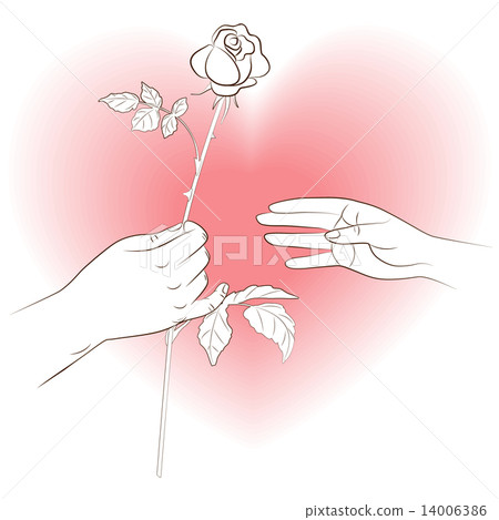 Hand with rose Hand with rose 14006386