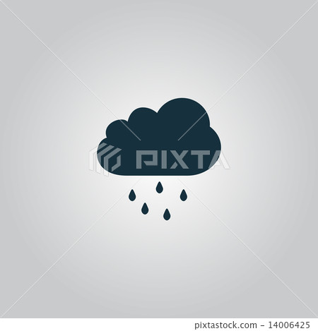 Cloud with rain weather vector icon - Stock Illustration [14006425] - PIXTA