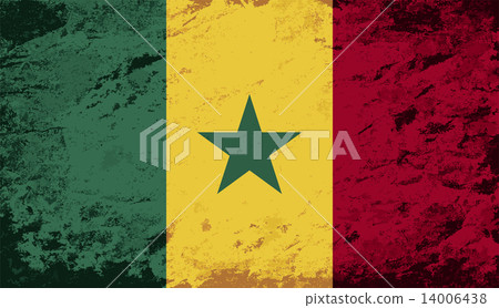 Senegalese flag. Grunge background. Vector illustration Senegalese flag. Grunge background. Vector illustration 14006438