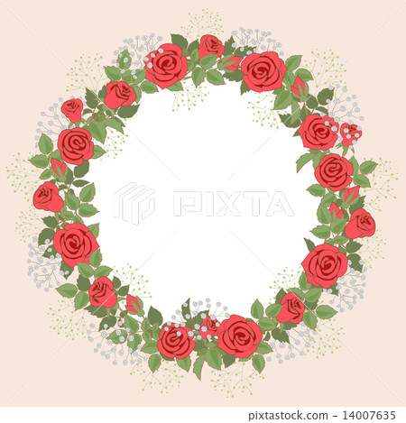 Rose wreath - Stock Illustration [14007635] - PIXTA