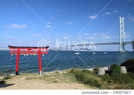 Matsuhisanoura和明石海峽大橋 Matsuhisanoura和明石海峽大橋 14007667