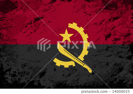 Angolan flag. Grunge background. Vector illustration 14008035