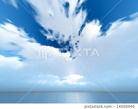 Wind and clouds with the sea 14008946