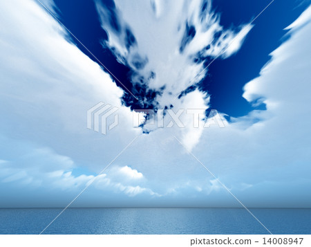 Wind and clouds with the sea 14008947