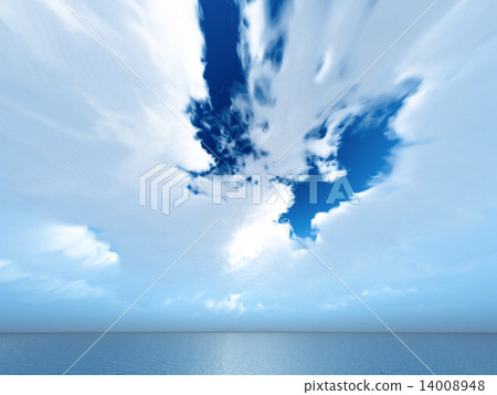 Wind and clouds with the sea 14008948