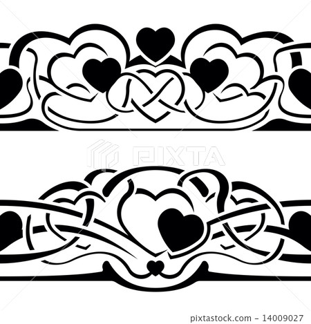 valentine seamless border valentine seamless border 14009027