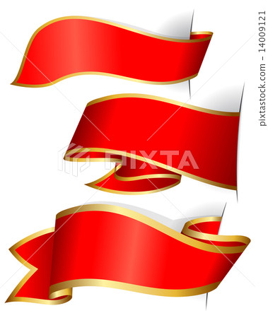 Red ribbon collection - Stock Illustration [14009121] - PIXTA