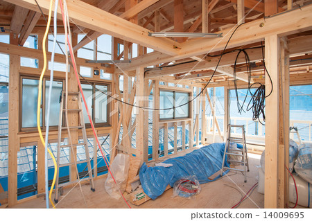 Wooden houses under construction Wooden houses under construction 14009695