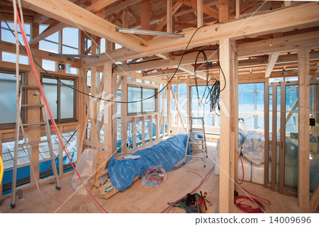 Wooden houses under construction Wooden houses under construction 14009696