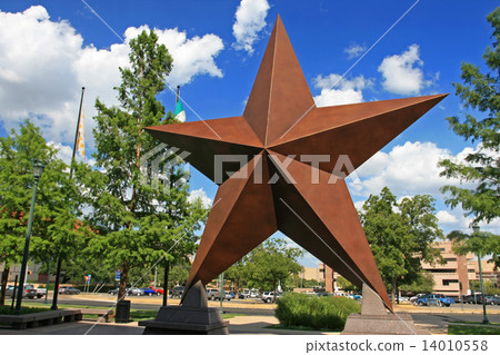 Artificial star decorated in Austin city Artificial star decorated in Austin city 14010558