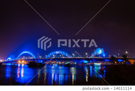 Blue Dragon bridge in Danang Vietnam Blue Dragon bridge in Danang Vietnam 14011114