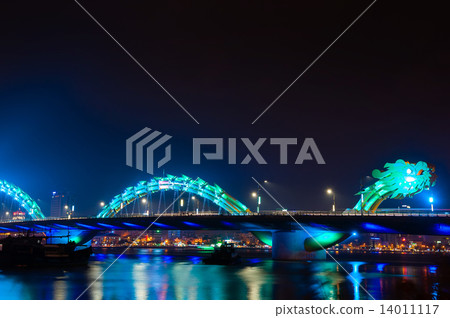 Turquoise Dragon bridge in Danang Vietnam 14011117