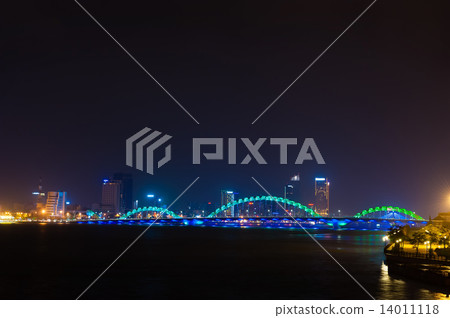 Turquoise Dragon bridge with city view Danang Vietnam 14011118