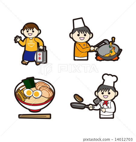 工作插圖|中國菜，送貨，做飯 14012703