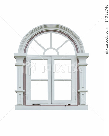 Classic window frame on white 14012746