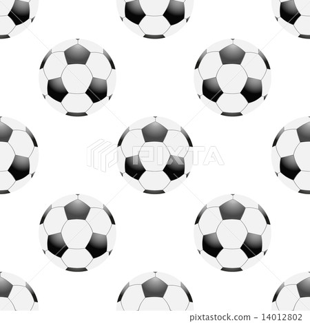 Universal vector football seamless patterns tiling. Sport theme with balls. 14012802