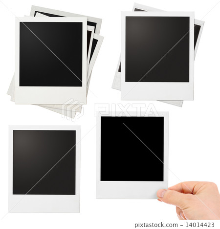 Various polaroid photo frames set isolated 14014423