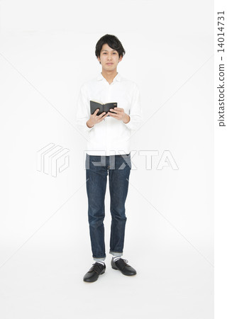 A person with a notebook A person with a notebook 14014731