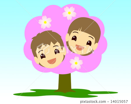 Cherry tree and child 14015057