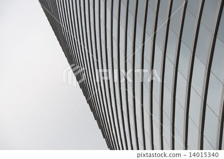 Curved glass facade of Hong Kong skyscraper Curved glass facade of Hong Kong skyscraper 14015340