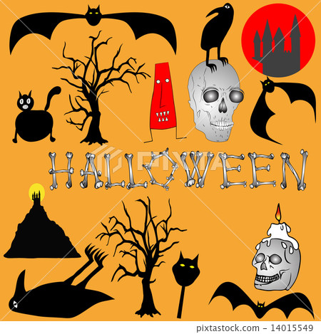 Halloween backgroud - various graphic elements Halloween backgroud - various graphic elements 14015549
