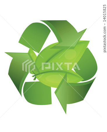 Green Recycle Leaves - Stock Illustration [14015825] - PIXTA