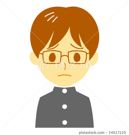 男學生困擾的臉 14017220