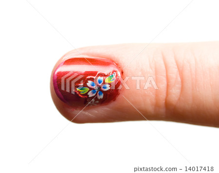 Finger nail with pattern 14017418