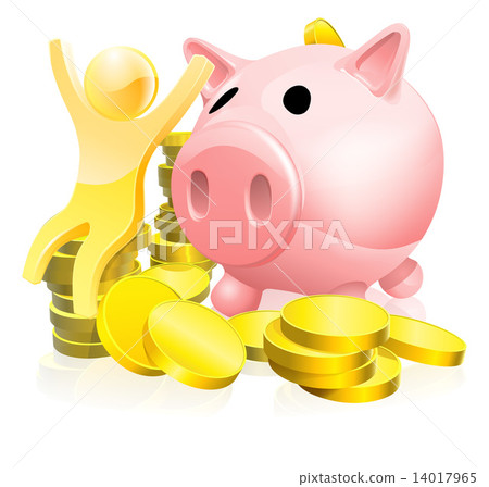 Piggy bank person 14017965