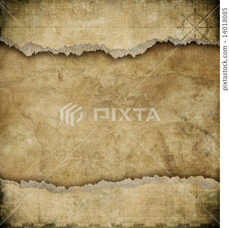 old torn paper vintage map background 14018085