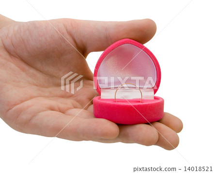 Hand with golden ring Hand with golden ring 14018521