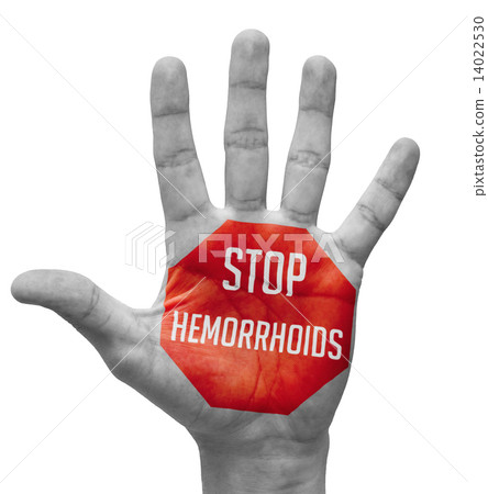 Stop Hemorrhoids  on Open Hand. 14022530