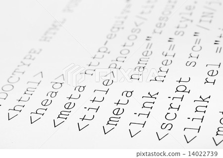 Printed internet html code 14022739