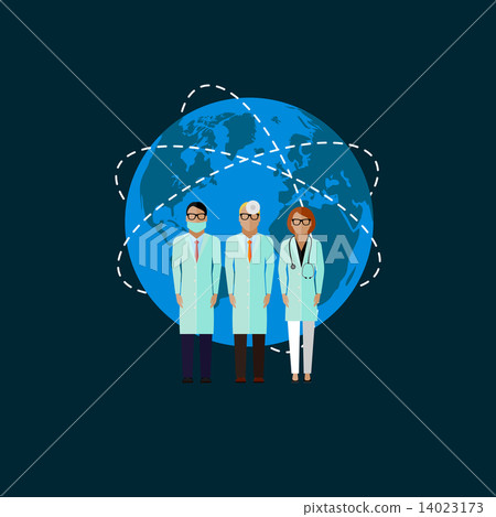 flat illustration of doctors. medical and healthcare concept flat illustration of doctors. medical and healthcare concept 14023173
