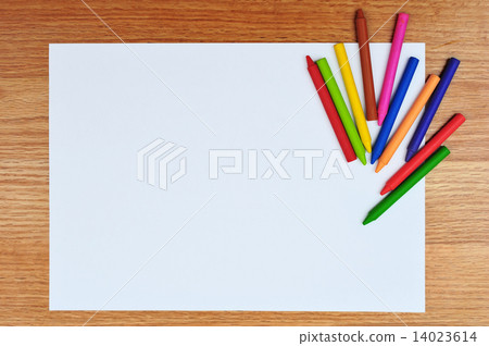 Crayons and white paper 14023614