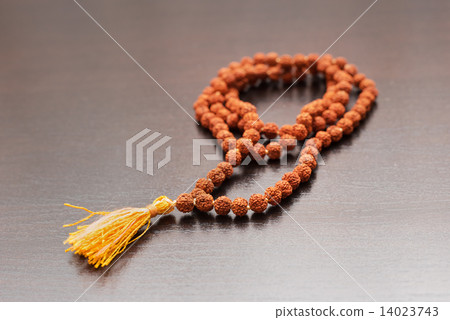 Japa mala on the table 14023743