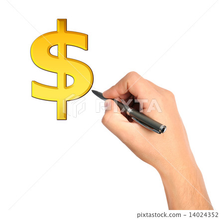 drawing dollar symbol drawing dollar symbol 14024352