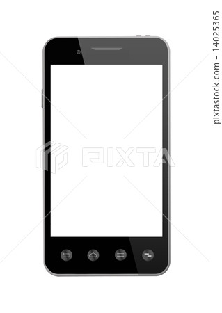black smart-phone isolated on the white background 14025365