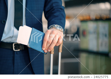 Handsome man in the airport 14025775