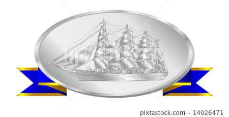Sailing ship Silver medal Sailing ship Silver medal 14026471